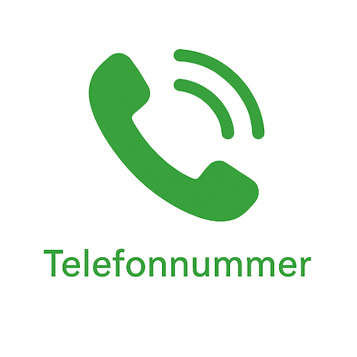 Grünes Phone-Icon mit dem Texthinweis: Telefonnummer